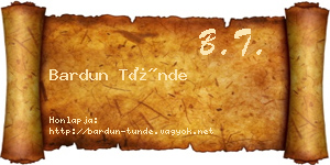 Bardun Tünde névjegykártya
